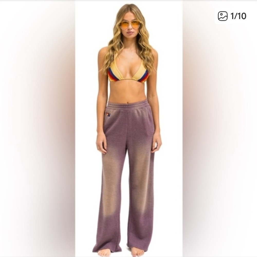 Aviator Nation Wide Leg Sweatpants W High Waist Sz M
